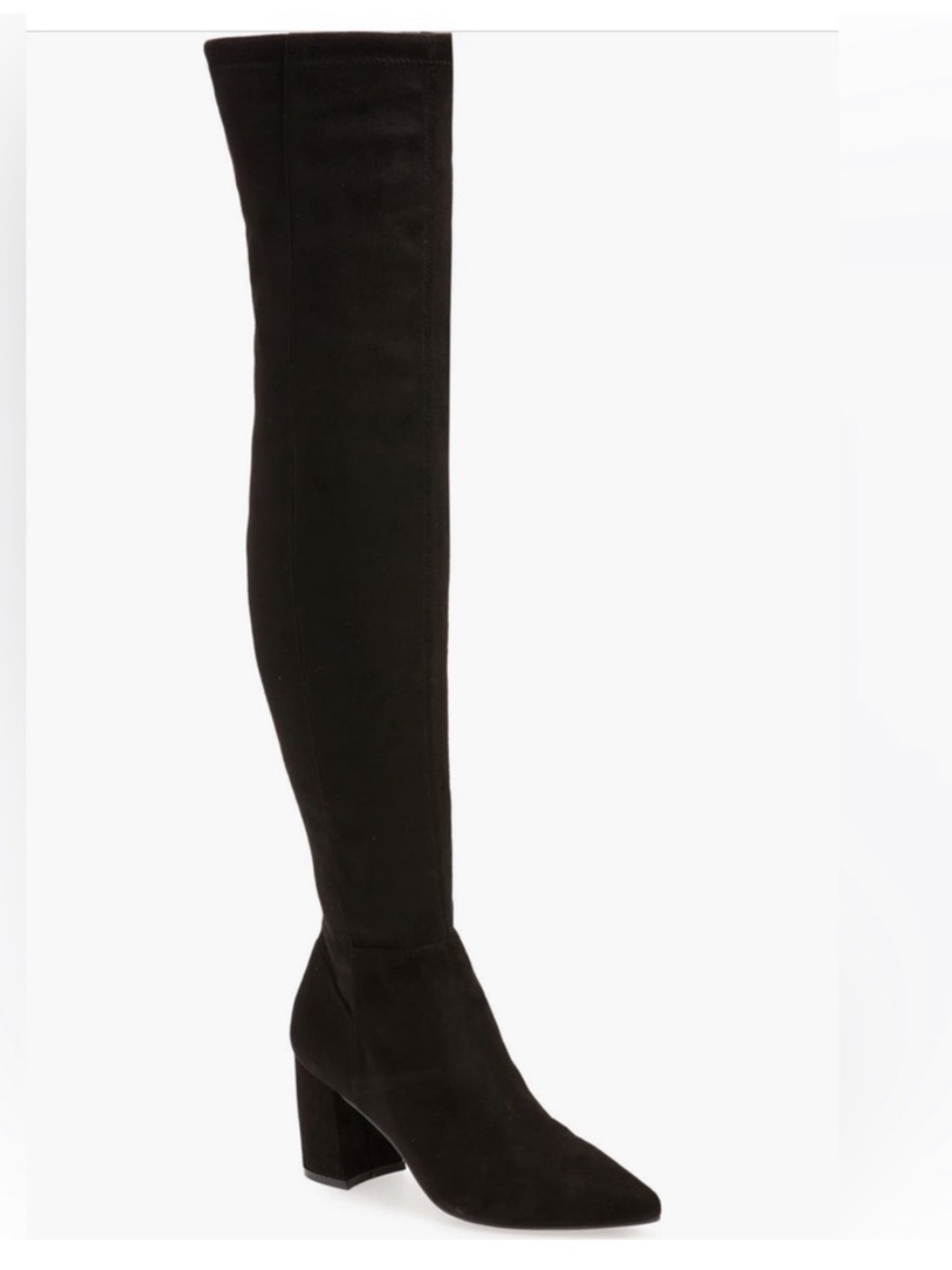 Steve Madden Nifty Pointed Toe Over The Knee Boot Suede